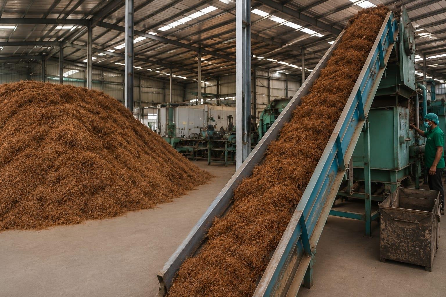Mixing coco peat substrate